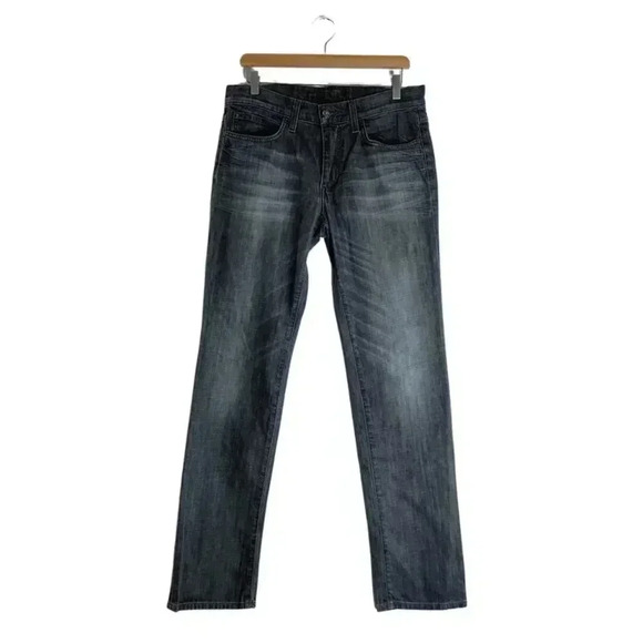 Joe's Jeans The Brixton Grey Straight Leg Jeans Mid Rise Distressed Size 31 - Picture 1 of 5